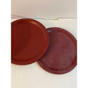 2 Vision Corningware bowls lid amber cranberry‎